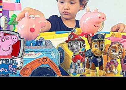 Свинка Пеппа Щенячий патруль Мультфильм из игрушек Пеппа Джордж и машинки Paw Patrol Peppa Pig 