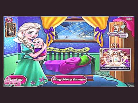 NEW Игры для детей—Disney Принцесса маленькая Эльза украшает комнату—мультик для девочек 