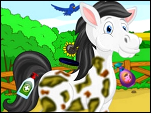Уход за лошадкой  Pet Horse Care - Pet Care Game for Kids - Cartoon for children 