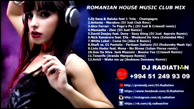 Музыкальный видеоклип ♫ Romanian House Club Mix (2014) ♫ - ★ Dj Radiation ★ 