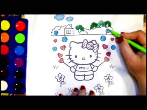 Хелло Китти Раскраски Hello Kitty Раскраска Белый Котенок Детские Видео 