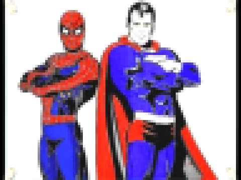 Супермен и человек паук Супермен против Раскраска 