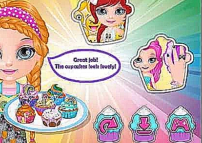 Мультик игра Малышка Барби: Кексы Мой маленький пони Baby Barbie Little Pony Cupcakes 