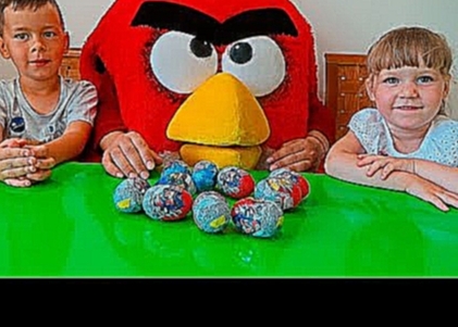 Енгри бърдс мультики Открываем сюрпризы Angry Birds Трансформеры. Распаковка киндеров. 