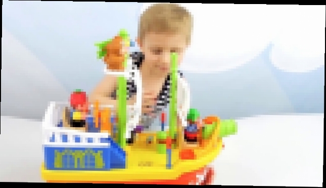 Корабль с пиратами Kiddieland и Даник - Развивающая игрушка для ребёнка 