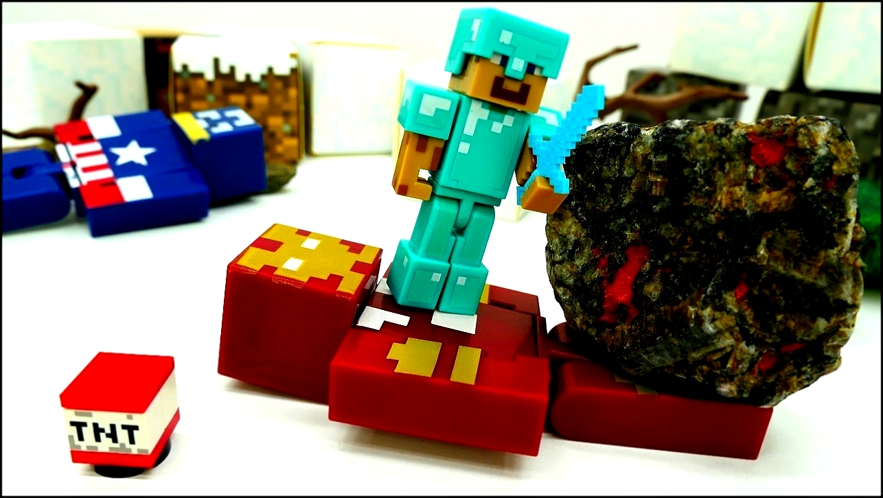 Игрушки #МайнкрафтЛЕГО Битва за РедСтоун! Строим ЛИФТ в #Майнкрафт Видео для мальчиков #Minecraft 