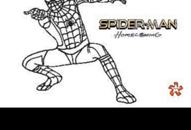 How to color Spider-man - Spider-man: Homecoming - Coloring Pages For Children With Color & Kids TV 