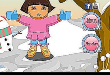 Dora Snow Challenges Даша - Игры со Снегом - Веселый мультик про Дашу 