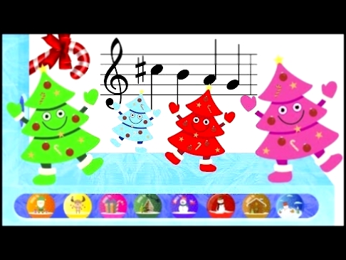 Учим цвета мультик про Новый год Ёлочки Дед Мороз Новогодняя мелодия 
