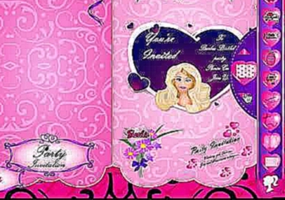 Игра Барби создай открытку Barbie Party Invitation 