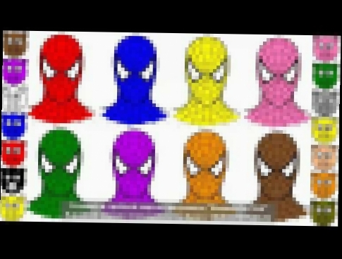 Человек паук Раскраски для детей  Изучите цвета для детей 