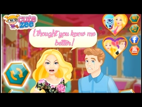 NEW Игры для детей—Disney Принцесса Барби и Кен второй шанс—Мультик онлайн видео игры для девочек 