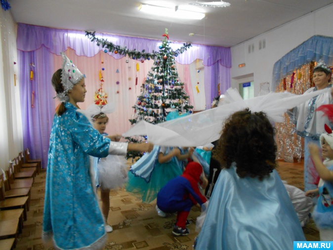 Танец б. Яги - Белые снежинки фото Детские новогодние песни