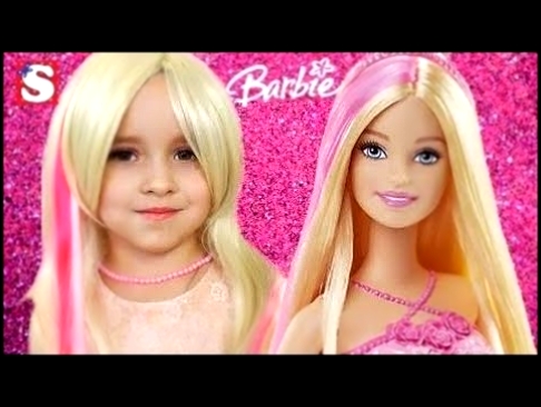 Супер МАКИЯЖ аквагрим для детей Игра КУКЛЫ ИГРУШКИ Барби  Princess In Real Life Makeup Barbie Doll 
